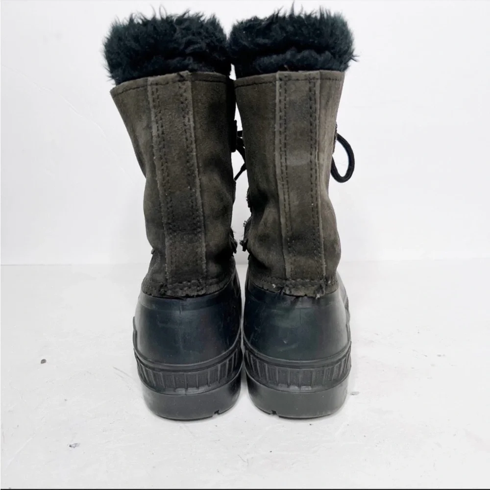 Vintage Sorel Winter Boots Green Black Snow Size 6 Men’s